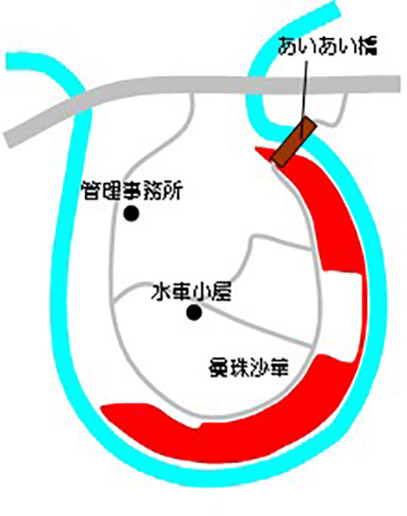 曼珠沙華群生地の地図